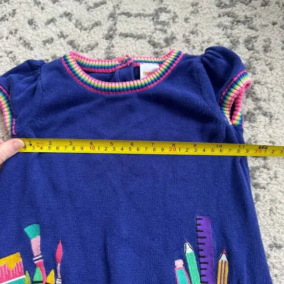 Gymboree Girls Art Supplies Future Artist Sweater Dress Size 3T - Picture 8 of 9